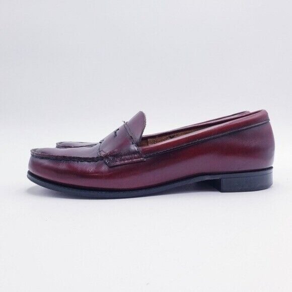 G.H. Bass Weejuns Oxblood Leather Slip On Penny Loafer Women's Size 7.5 - Picture 4 of 10